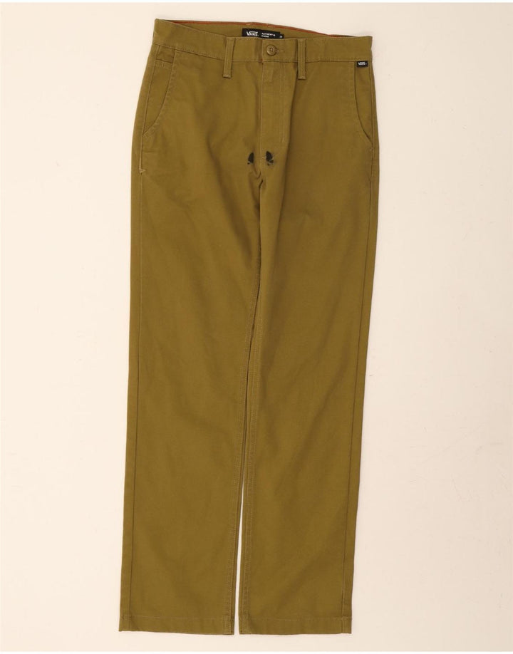 VANS Mens Relaxed Fit Chino Trousers W28 L31 Khaki Polyester Vintage Vans and Second-Hand Vans from Messina Hembry 