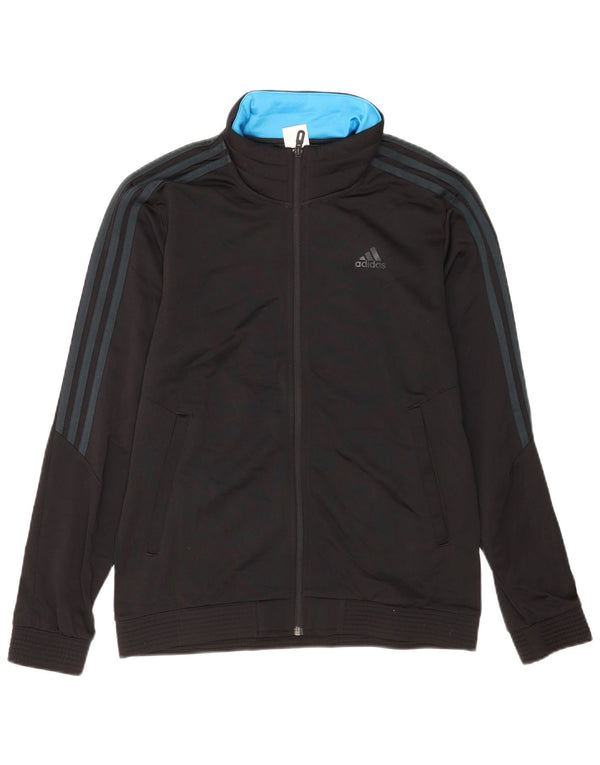 Adidas Herren Trainingsanzug Top Jacke UK 40/42 Medium Schwarz Polyester