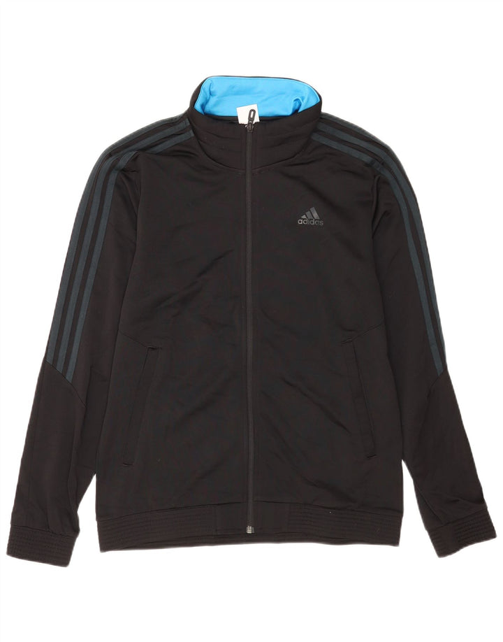 Adidas Herren Trainingsanzug Top Jacke UK 40/42 Medium Schwarz Polyester