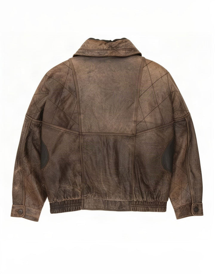 Rover&Lakes Herren Lederjacke IT 52 XL Braun