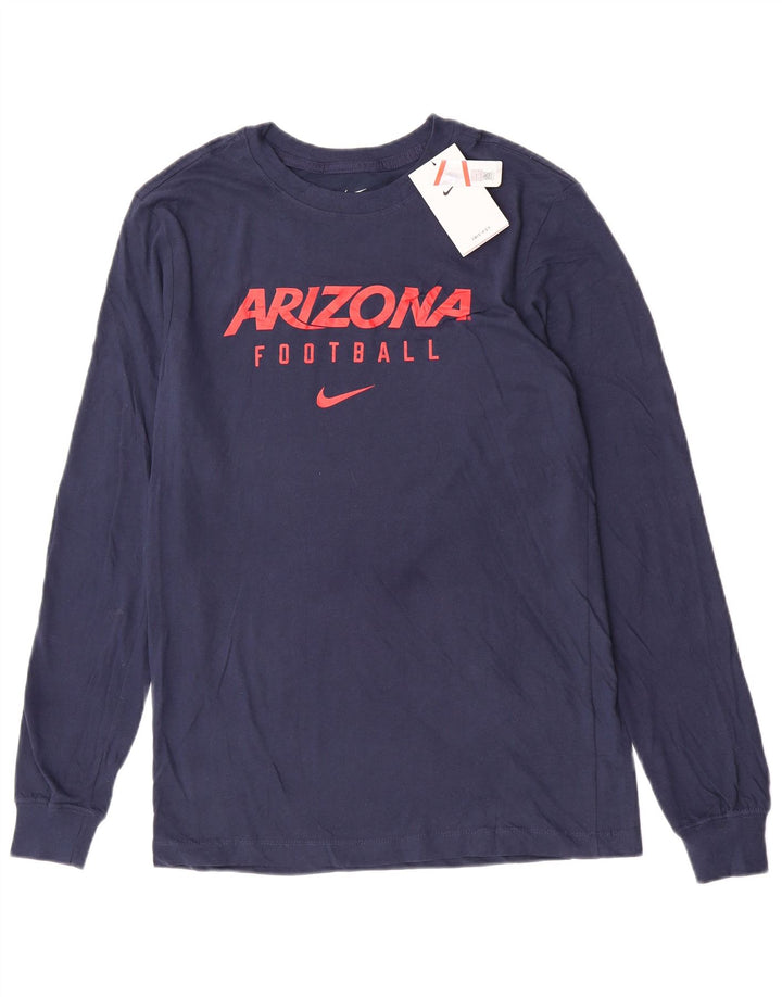 NIKE Herren Arizona Graphic Top Langarm Small Marineblau Baumwolle