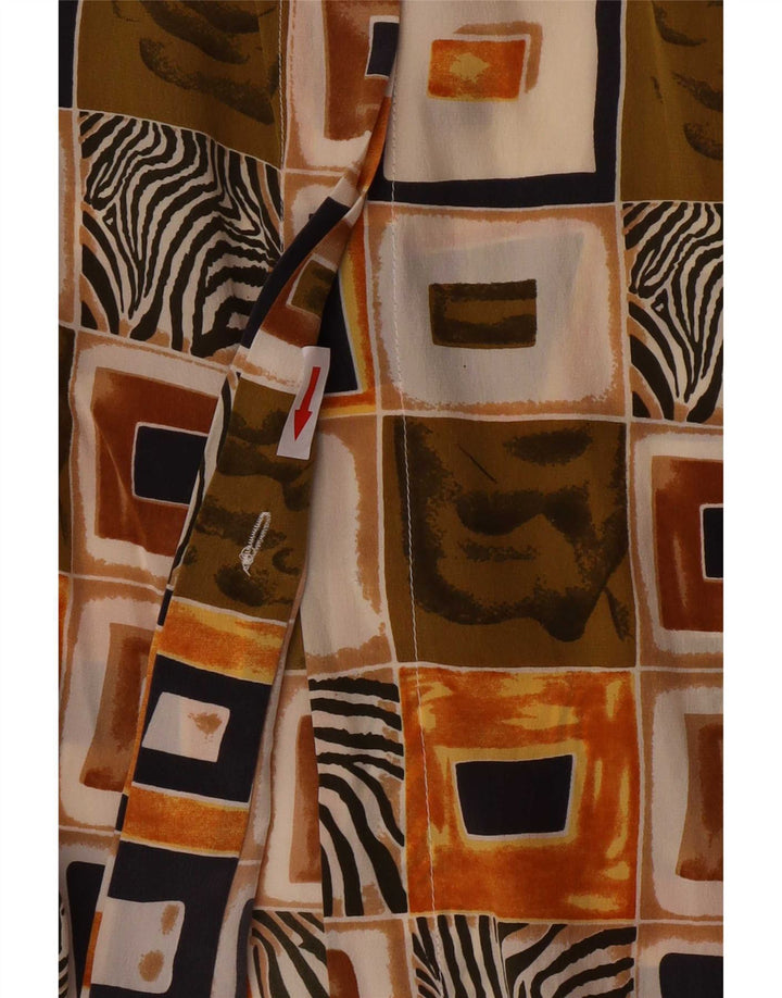 Cherie Damen Kurzarmhemd IT 52/54 2XL Mehrfarbig Patchwork Retro