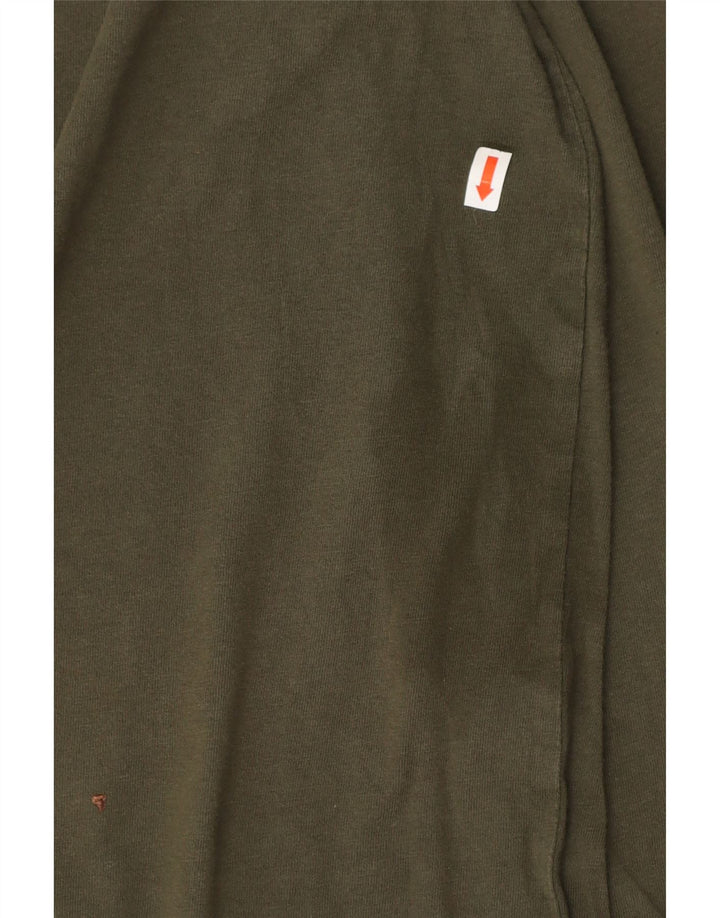 TIMBERLAND Herren Regular Fit Graphic Top Langarm XL Khaki Baumwolle