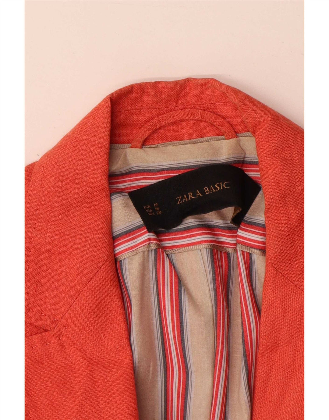 Zara Damen 1-Knopf-Blazerjacke UK 12 Mittelorange