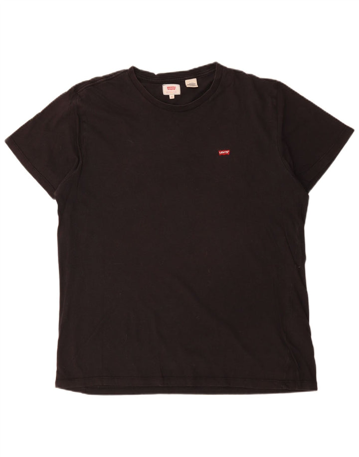Levi's Herren T-Shirt Top XL Schwarz Baumwolle