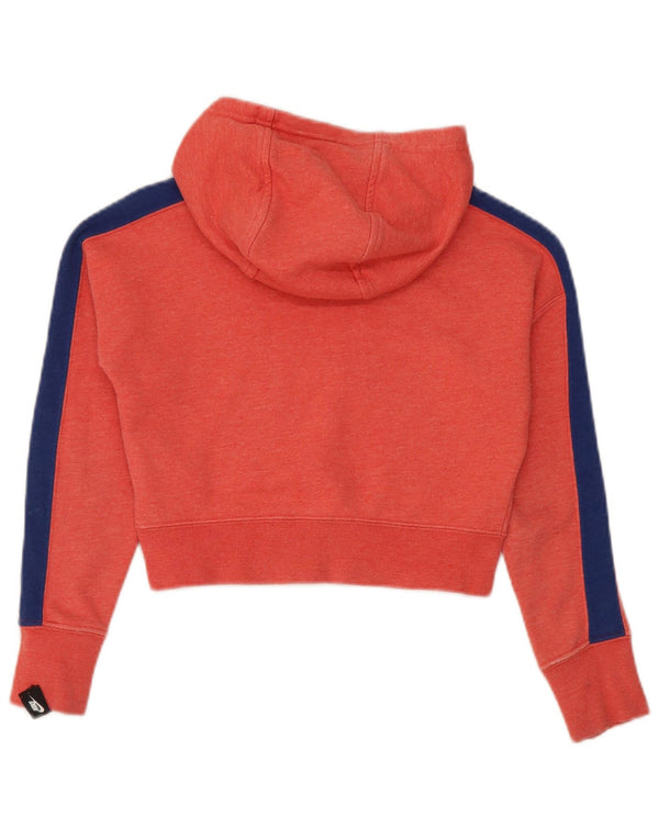 Nike Crop Graphic Hoodie-Pullover für Mädchen, 8–9 Jahre, Größe S, rote Baumwolle