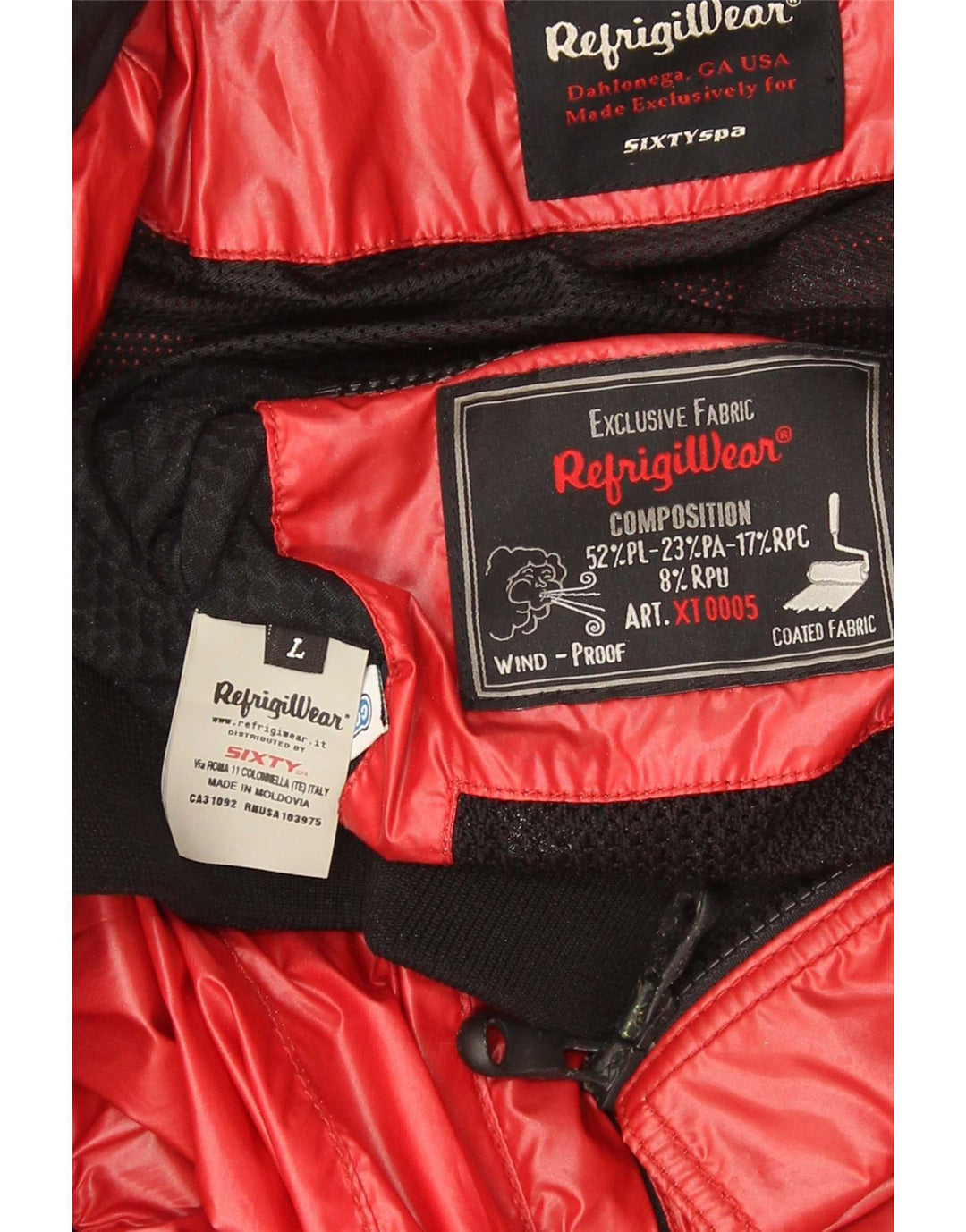 Refrigiwear Herren Sixty Spa Bomberjacke UK 40 Large Red Colourblock