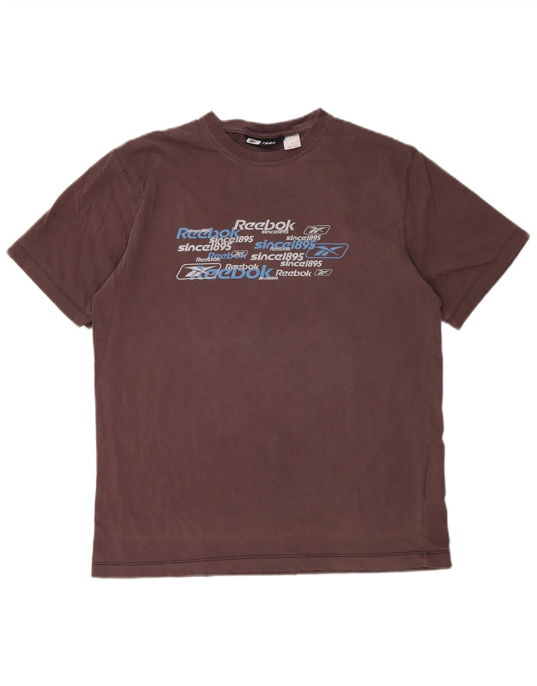 Reebok Herren Grafik T-Shirt Top Große braune Baumwolle