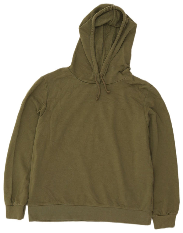 Marks & Spencer Damen Kapuzenpullover UK 14 Large Khaki Baumwolle