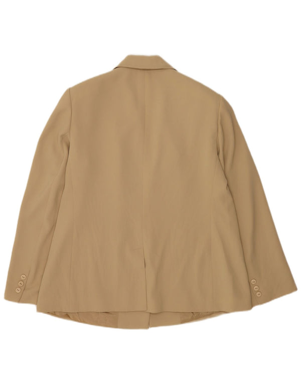 Luisa Spagnoli Damen 3-Knopf-Blazerjacke IT 50 XL Beige Polyester