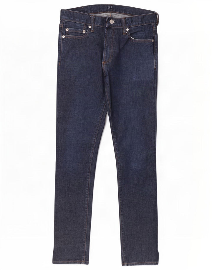 Gap Herren Slim Jeans W29 L30 Marineblau Baumwolle