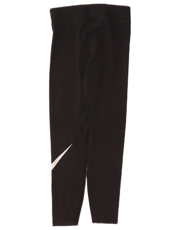 Nike Womens Graphic Leggings UK 12 Medium Schwarz Baumwolle Sport