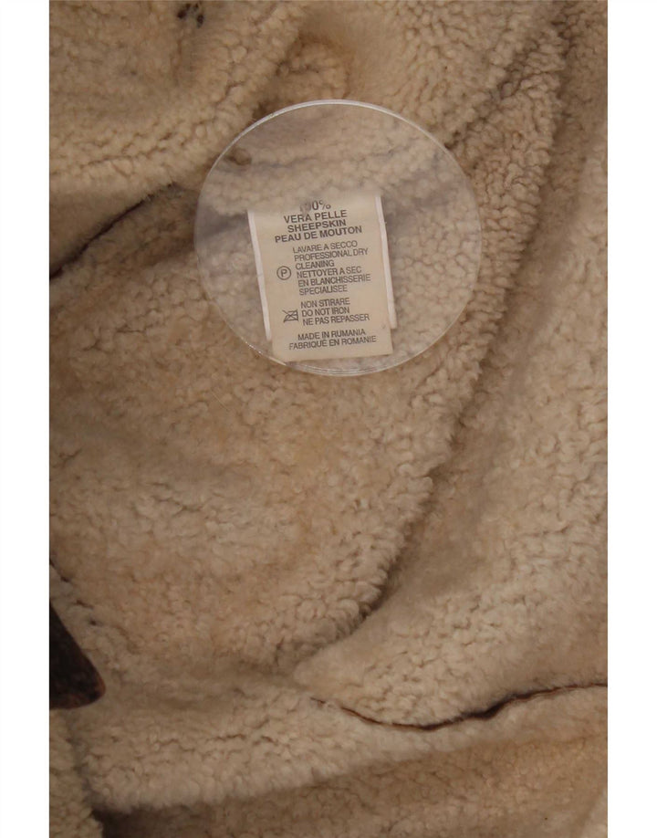 Marlboro Classics Herren Shearling Jacke UK 42 XL Braunes Schaffell