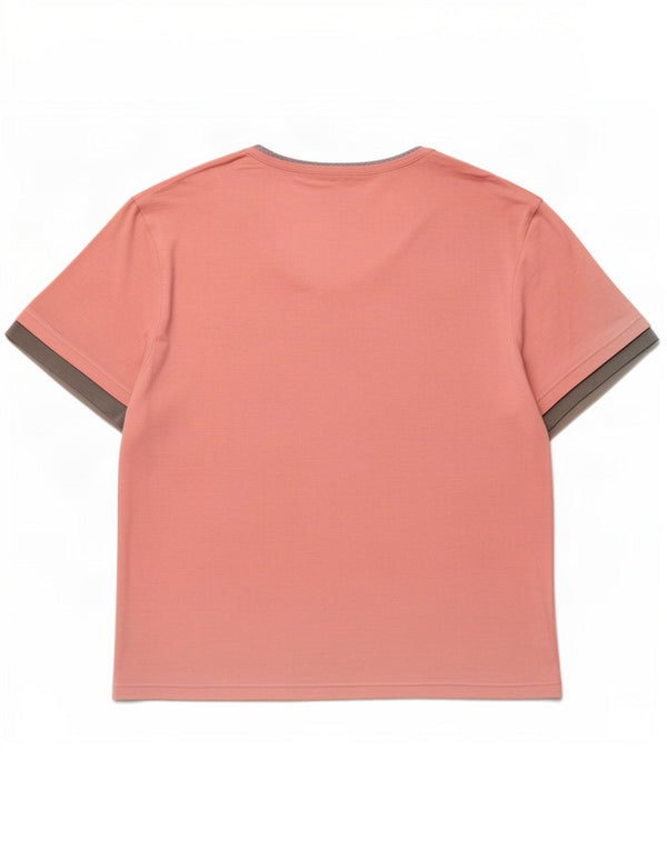 Gymnasium Damen Grafik-T-Shirt-Oberteil UK 18 XL Pink Argyle/Diamond Viscose