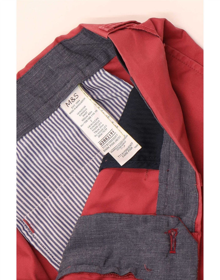 Marks & Spencer Herren-Chinohose, normal, W40, L31, Rosa, Baumwolle
