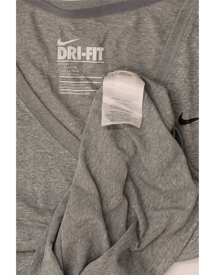 Nike Damen T-Shirt Top UK 10 Small Grau geflecktes Polyester