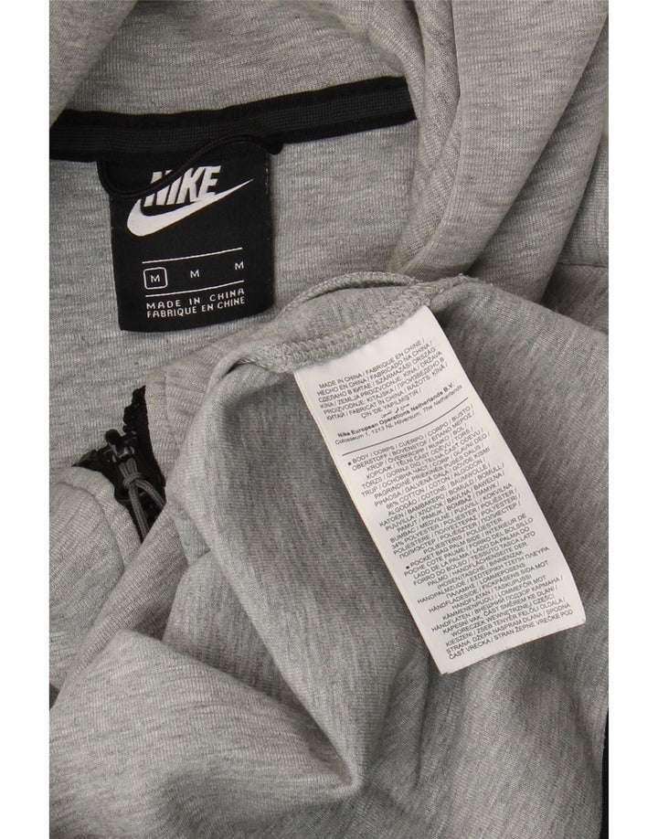 Nike Herren-Kapuzenpullover mit Reißverschluss, mittelgraue Baumwolle