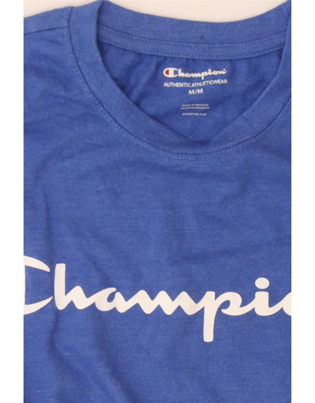 Champion Herren-T-Shirt mit normaler Grafik, Mittelblau