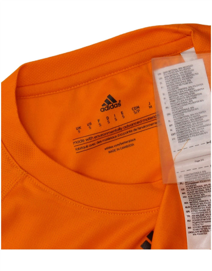 Adidas Herren Climalite T-Shirt Top Small Orange Polyester