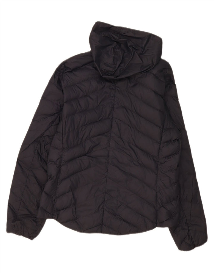Marks & Spencer Wattierte Damenjacke mit Kapuze, UK 14, Größe L, Schwarz, Polyamid