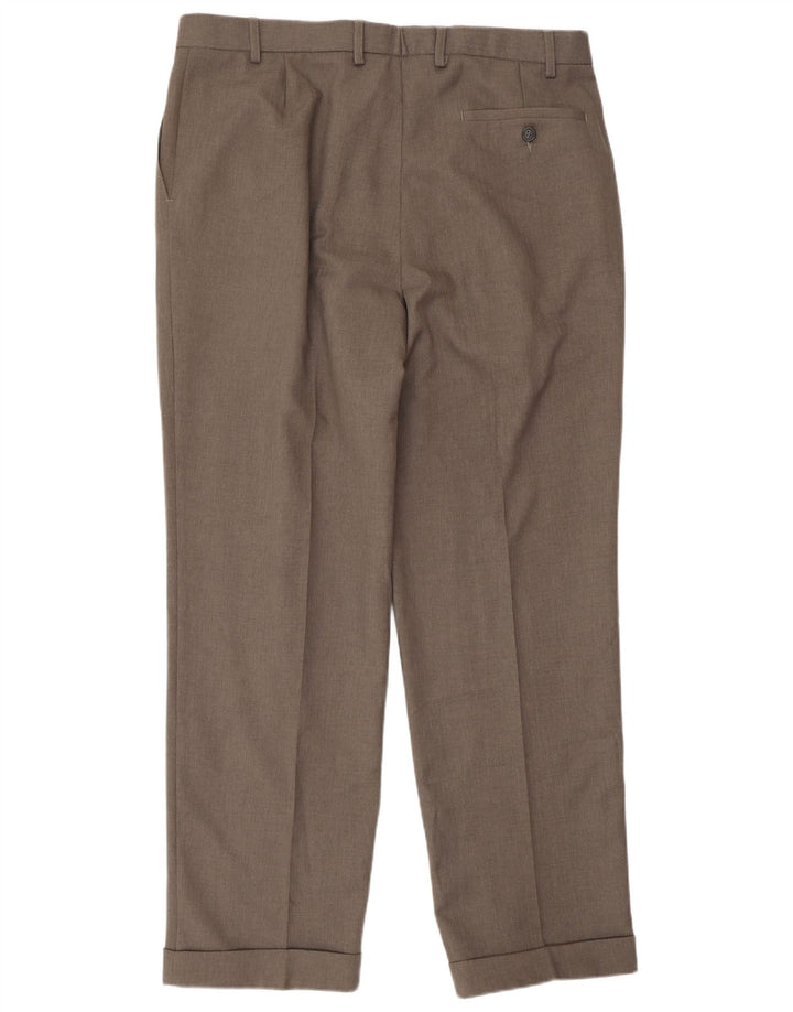 Marks & Spencer Herren-Anzughose mit Pegged-Anzug, W36, L31, graues Polyester