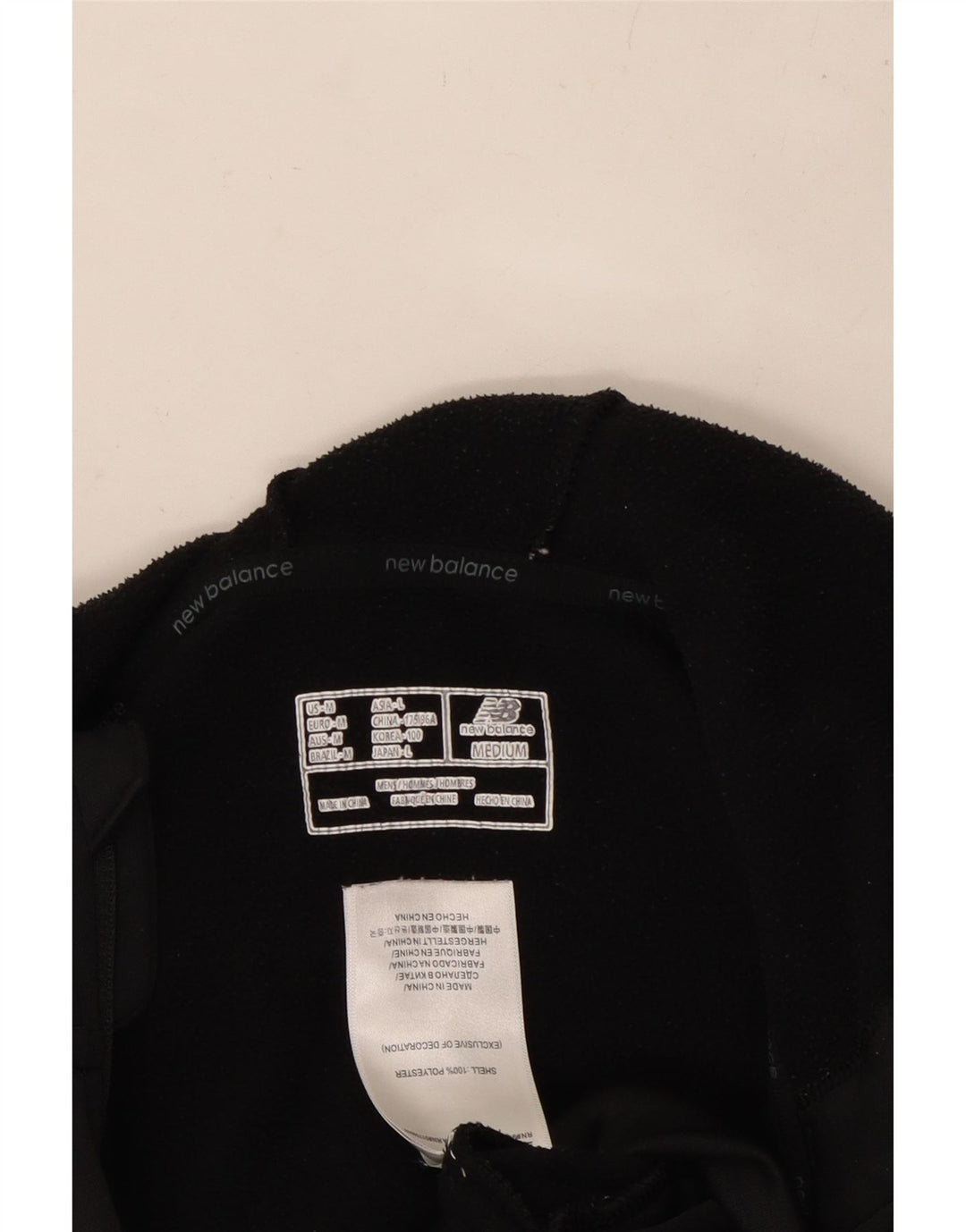 NEW BALANCE Herren-Kapuzenpullover mit Reißverschluss, Mittelschwarzes Polyester