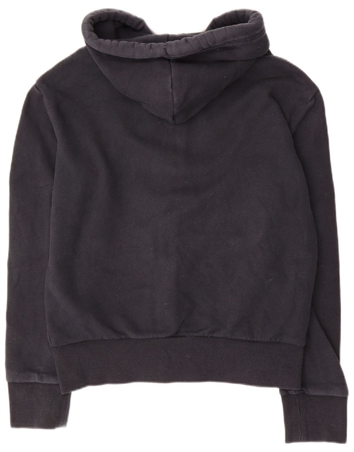 Superdry Herren-Kapuzenpullover mit Reißverschluss, mittelmarineblaue Baumwolle