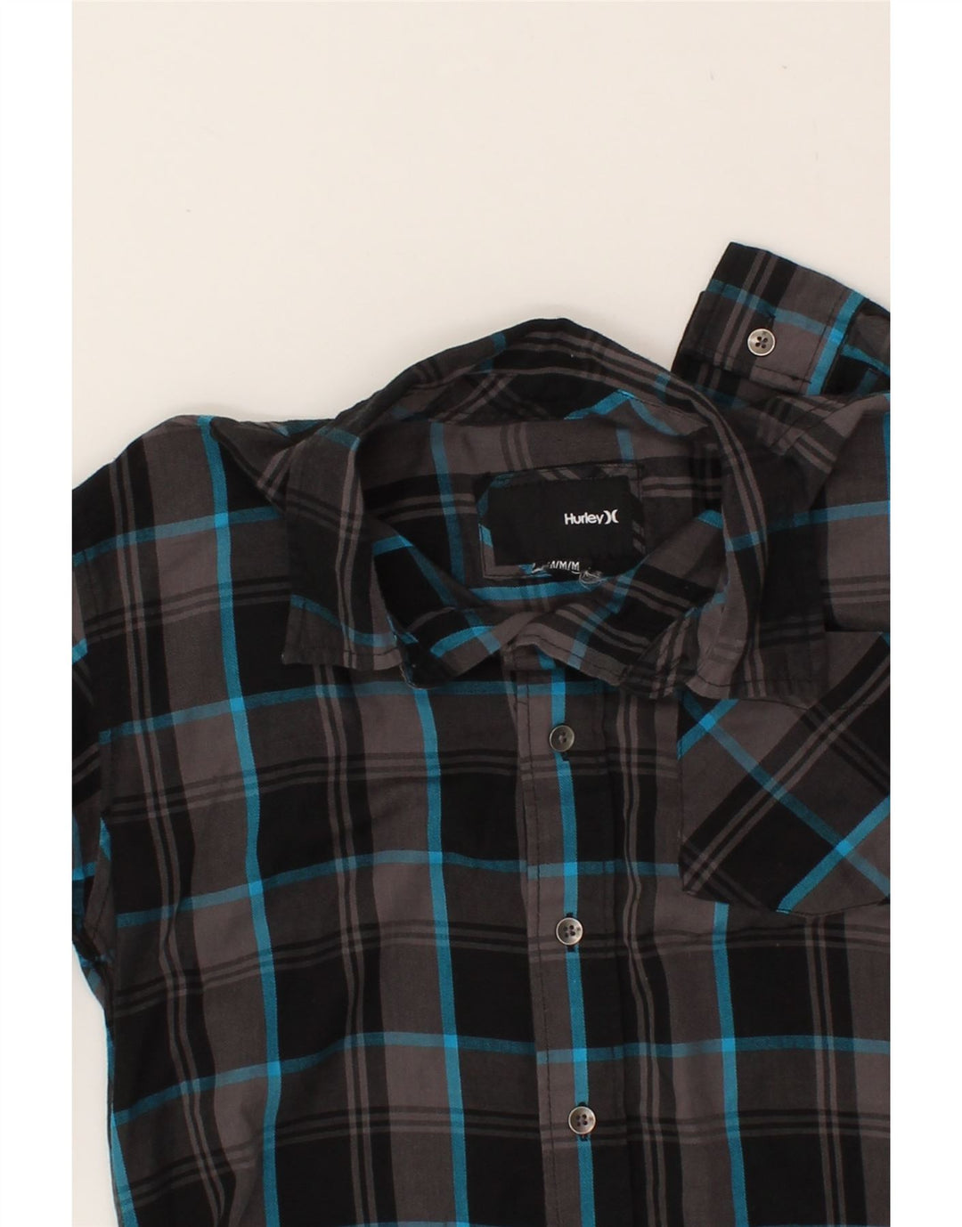 HURLEY Boys Shirt 10-11 Years Medium Grey Check Vintage Hurley and Second-Hand Hurley from Messina Hembry 