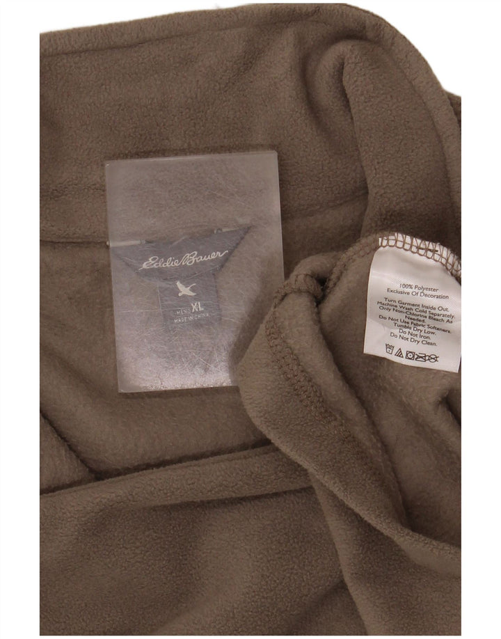 EDDIE BAUER Herren-Fleecepullover mit Reißverschluss, XL, grau, Polyester