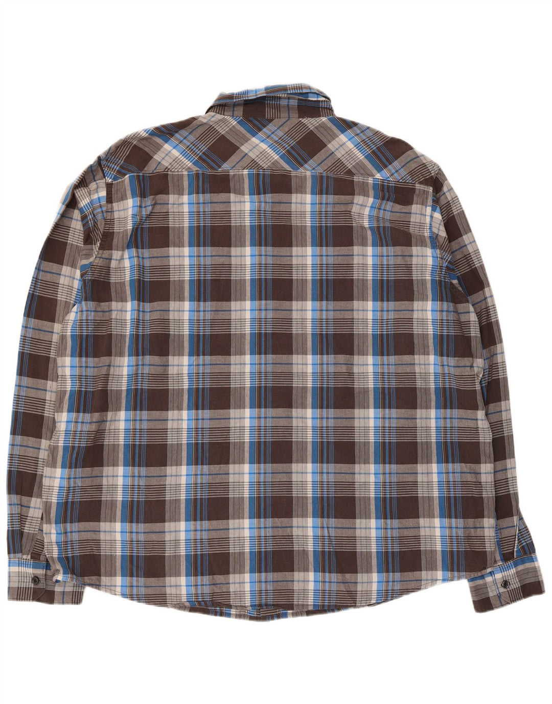 Wrangler Herrenhemd 3XL, braun kariert, Baumwolle