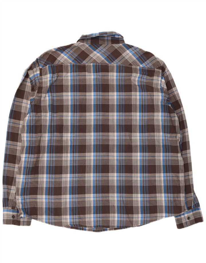 Wrangler Herrenhemd 3XL, braun kariert, Baumwolle