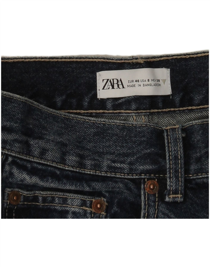 Zara Damen Straight Jeans EU 40 Medium W30 L29 Blau