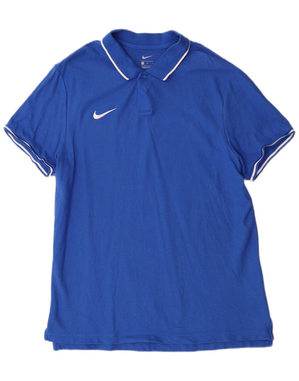 Nike Mens Regular Fit Polo Shirt Large Blue Cotton