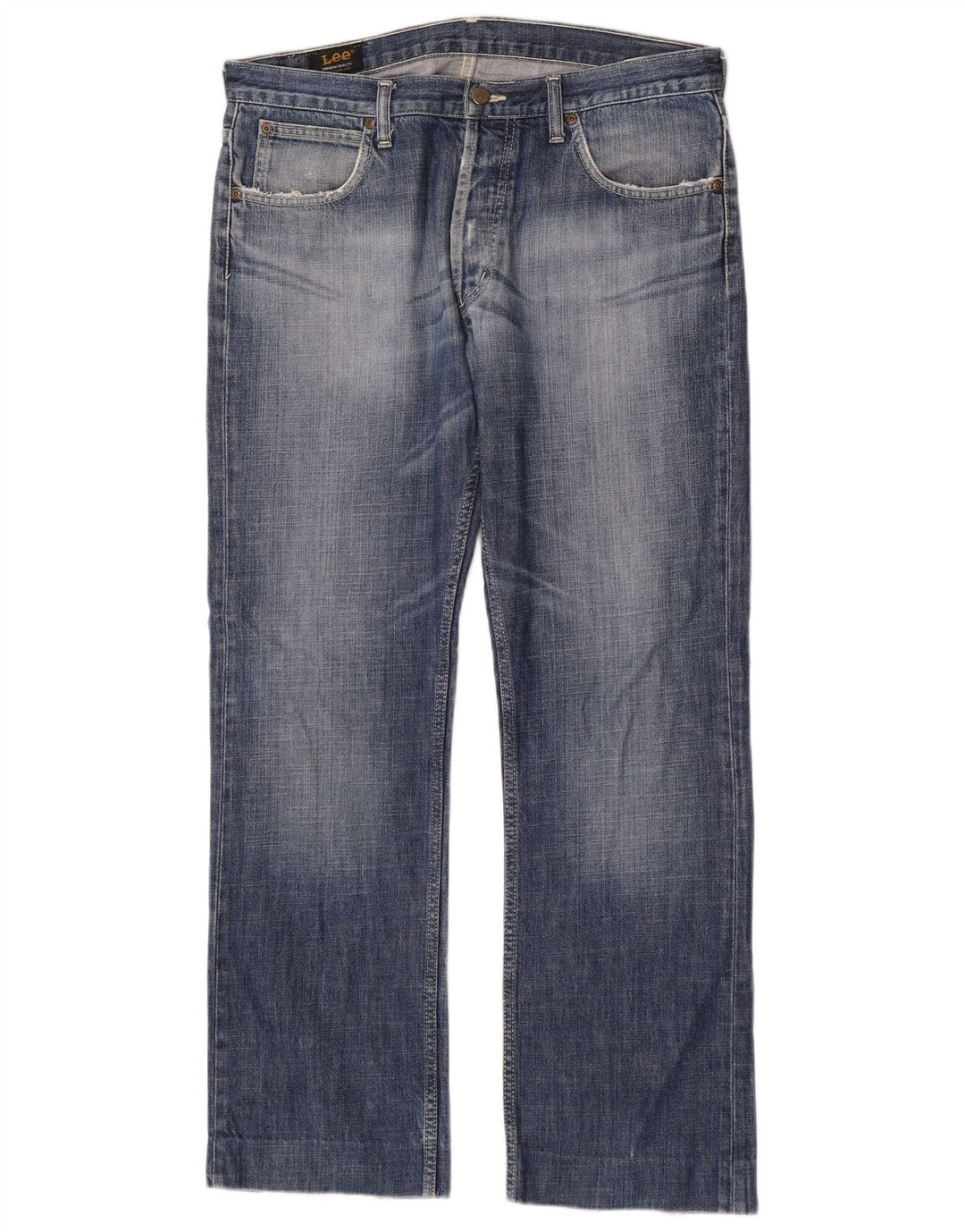 Lee Herren Freeburn Straight Jeans W34 L30 Blaue Baumwolle