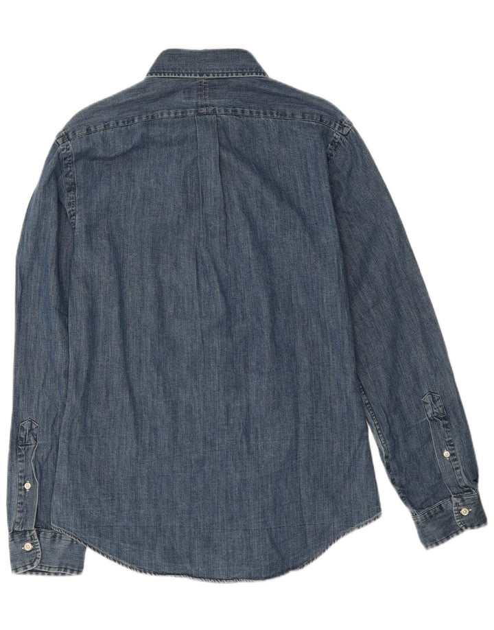 Ralph Lauren Slim Fit Jeanshemd für Herren aus mittelblauer Baumwolle