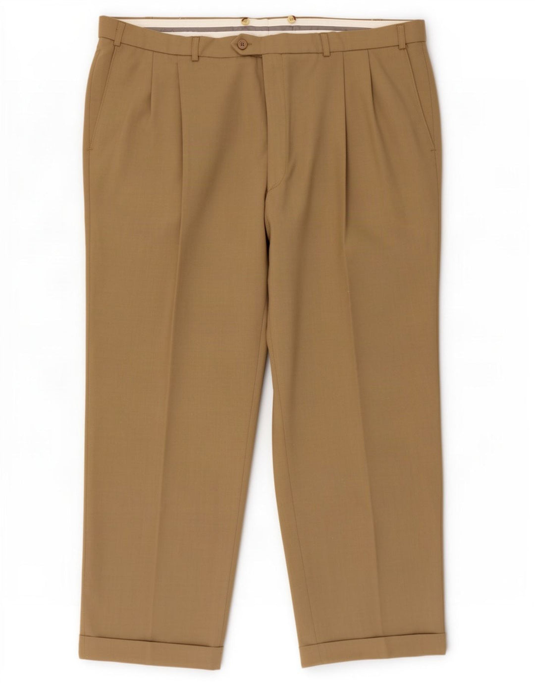 Marks & Spencer Herren-Anzughose mit Pegged-Anzug, W44, L29, beige, Polyester