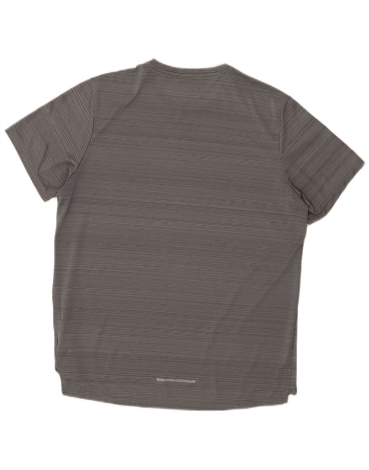 Nike Herren Dri Fit T-Shirt Top Large Grau Polyester