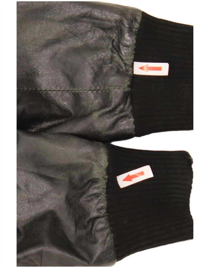 Sasch Damen Crop Lederjacke UK 14 Medium Schwarz