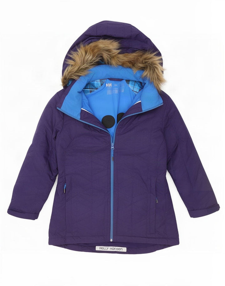 Helly Hansen Damen Skijacke mit Kapuze UK 14 Large Lila Polyester