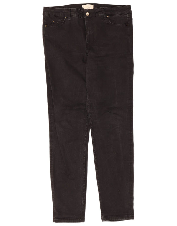 Hobbs Damen Slim Jeans UK 16 Large W36 L30 Schwarze Baumwolle
