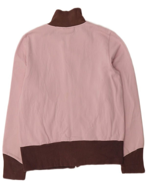 Puma Womens Graphic Trainingsanzug Top Jacke UK 14 Large Pink Colourblock
