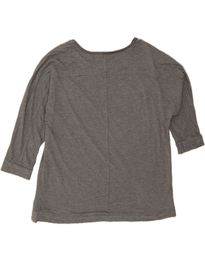 WOOLRICH Womens Top 3/4 Sleeve UK 16 Large Grey Viscose Vintage Woolrich and Second-Hand Woolrich from Messina Hembry 