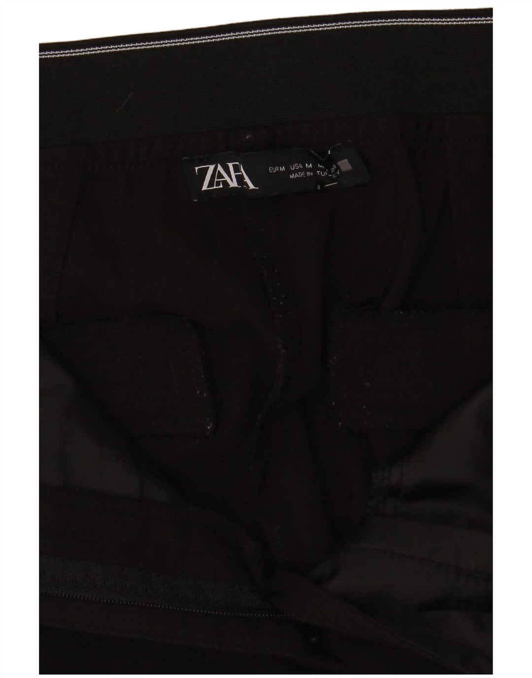 Zara Slim Chino-Hose für Damen, Größe M, W28, L27, Schwarz