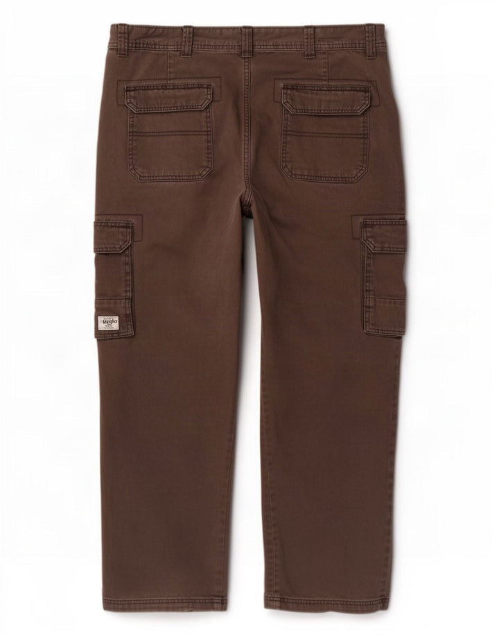 Wrangler Herren gerade Cargohose W38 L29 braune Baumwolle
