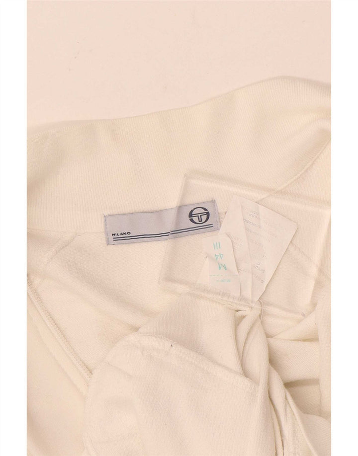 Sergio Tacchini Damen-Trainingsanzug-Oberteil, Jacke IT 44, mittelweiße Baumwolle