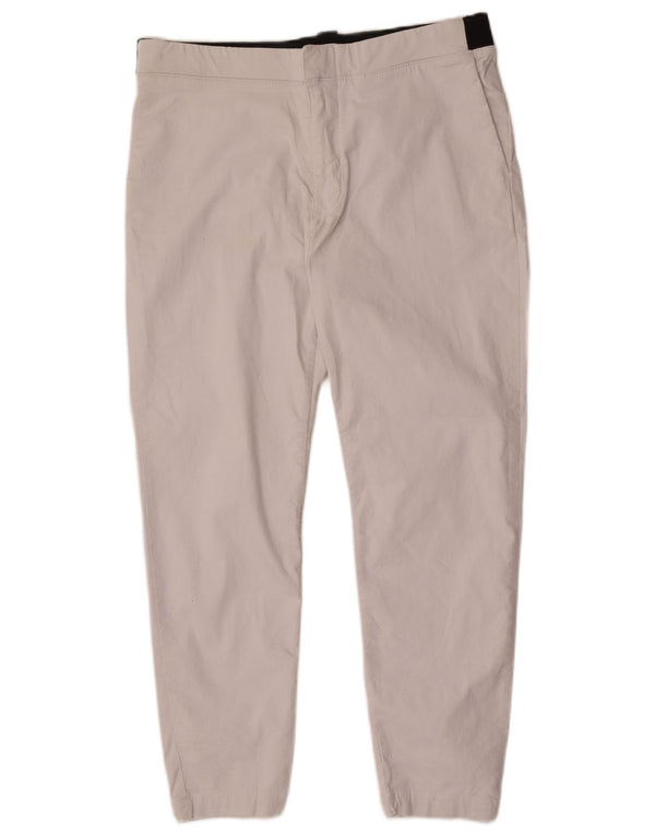 Zara Herren Skinny Chino-Hose, Größe L, W32, L26, aus weißer Baumwolle