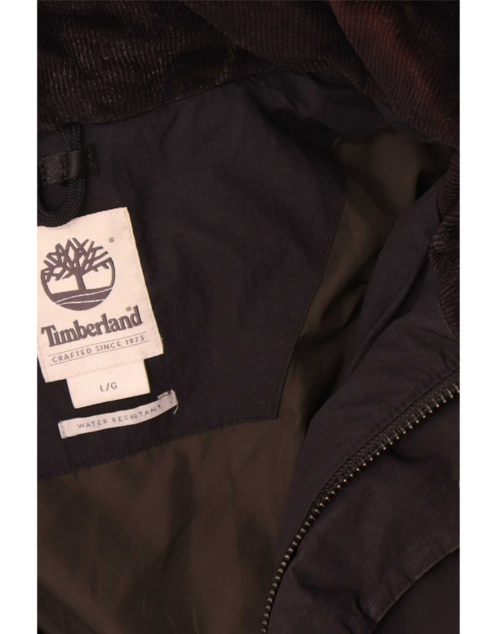 Timberland Herren-Jacke mit Kapuze, gepolstert, UK 40, Größe L, Schwarz, Polyester