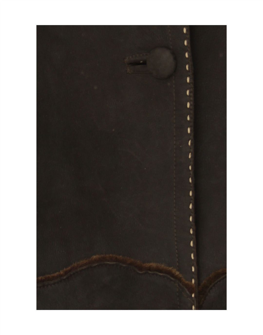 VINTAGE Damen Wildledermantel UK 16 Large Braun