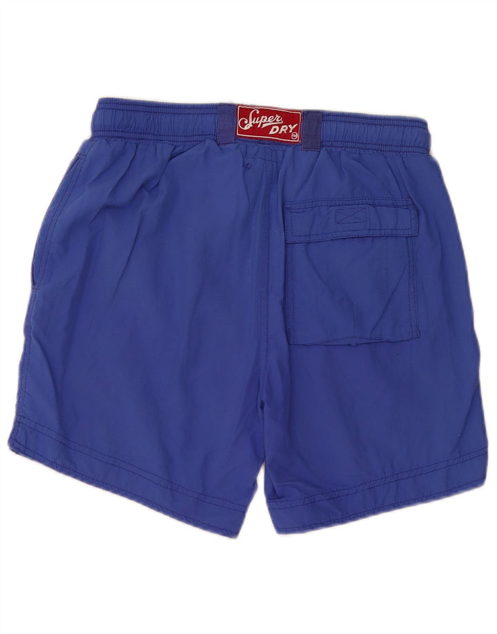 SUPERDRY Herren-Badeshorts aus mittelblauem Nylon