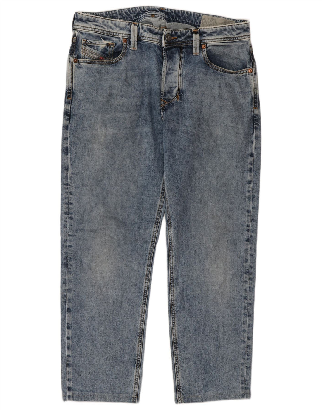 Diesel Herren Straight Jeans W31 L27 Blaue Baumwolle